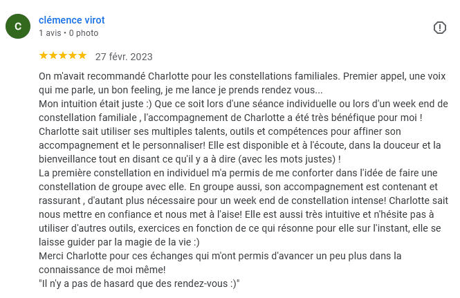 Témoignage constellation familiale et systémique – thérapies breves la rochelle